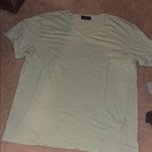 Zara Man light green V-neck tee